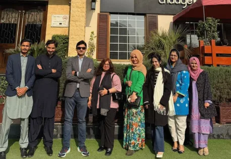 The Prodzyn team together outside the office